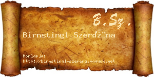 Birnstingl Szeréna névjegykártya